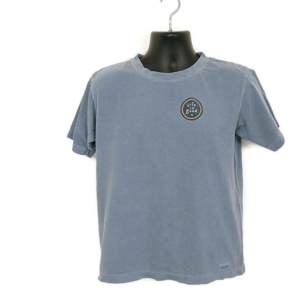 Life is Good Graphic Tee Youth XL Blue Gray Jake Dancing Music Shirt